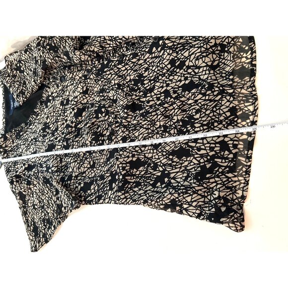 Jones Wear Woman Black & Beige Button-Front Blouse Size 20W - Picture 6 of 6